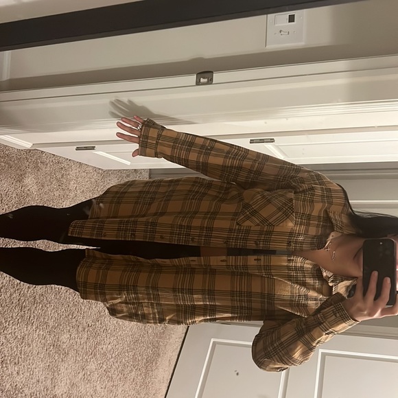 Plaid shirt. Chestnut w/ black - Picture 4 of 5